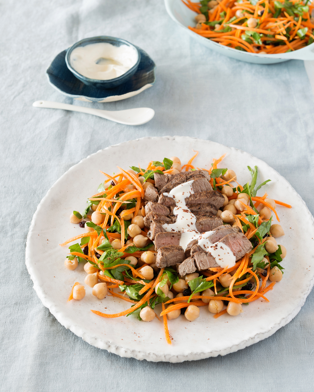 Lamb with Moroccan Carrot Salad